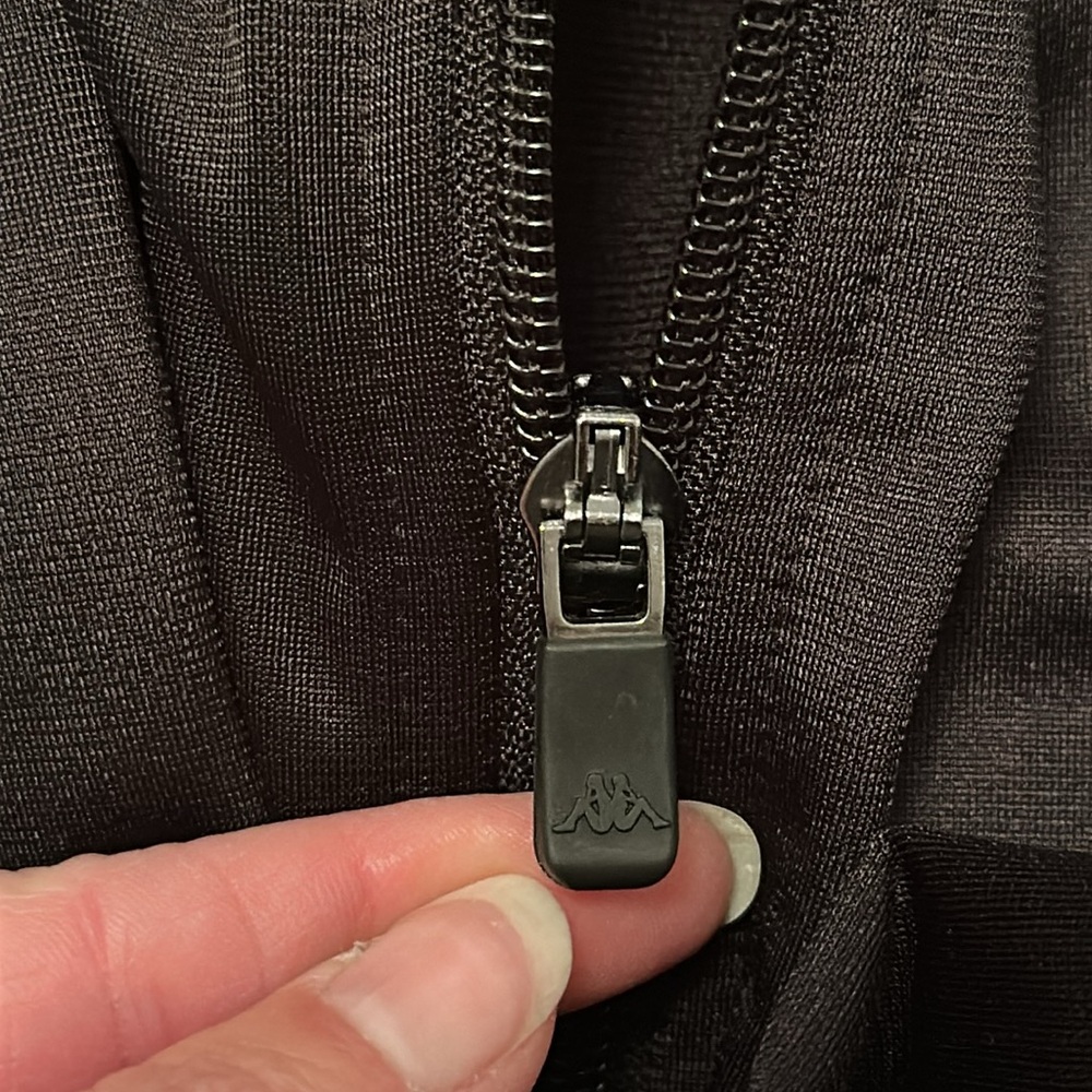 Kappa Jacket bandu X Large Black Full Zip Pockets Track Warm Up Soccer unisex - Picture 7 of 13